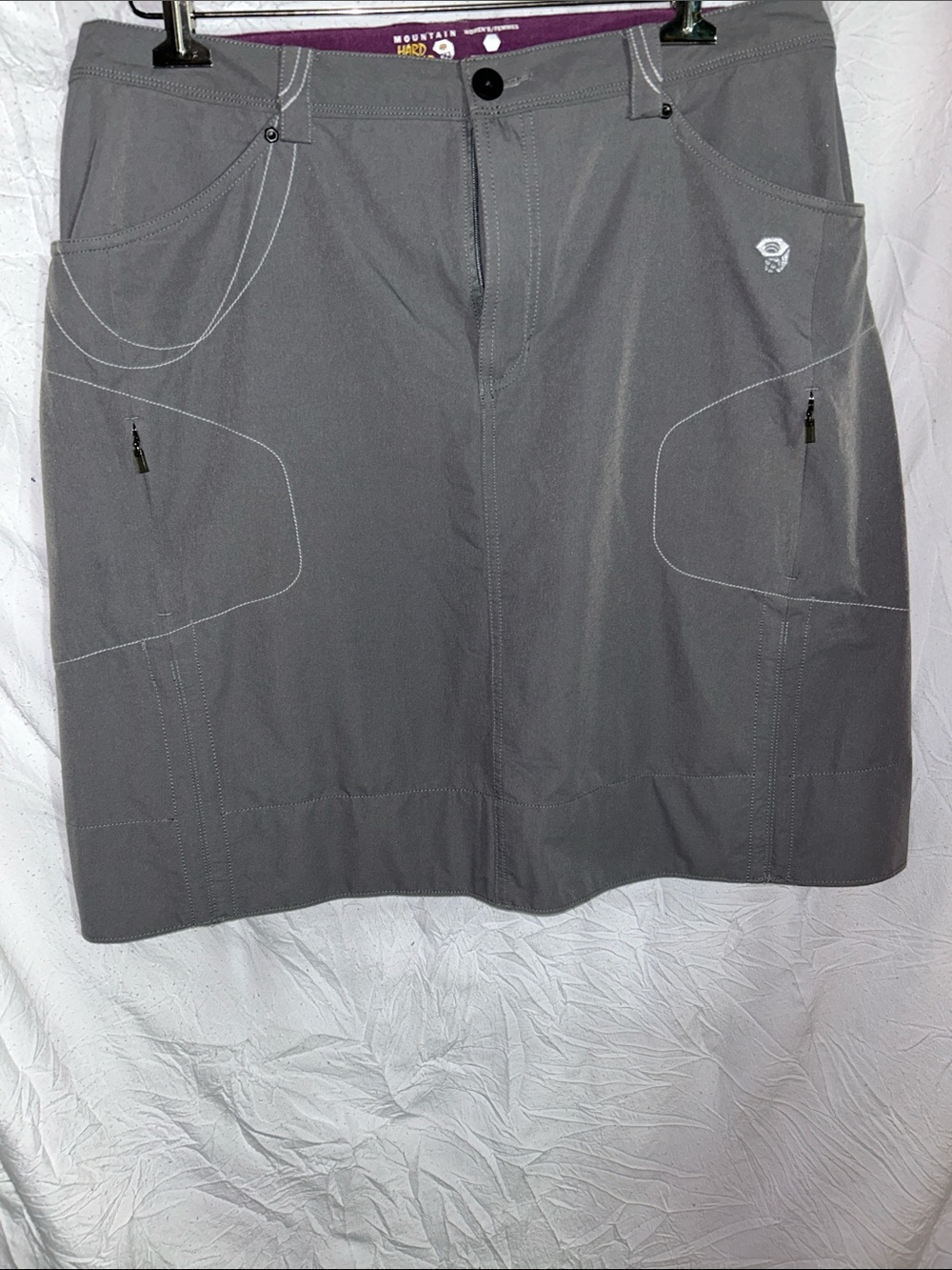 Mountain Hardwear Women's Gray Outdoor Skirt  with Zipper Fly size 12
